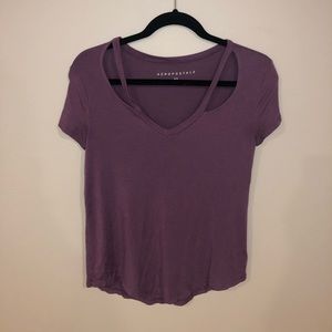 aeropostale shoulder slit t-shirt